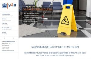 Webdesign GDM Gebäudedienstleistungen München